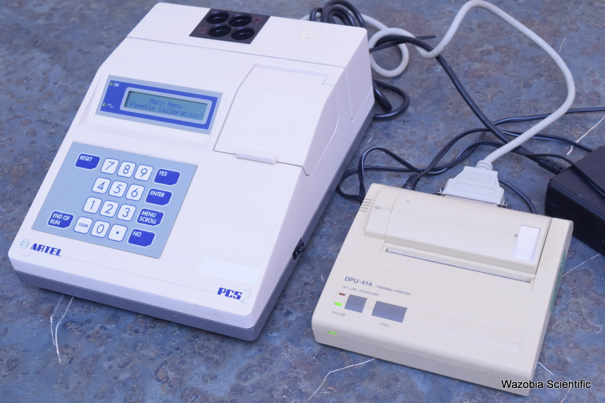 ARTEL PCS 2  PCS2 PIPETTE CALIBRATION SYSTEM DPU-414 THERMAL PRINTER