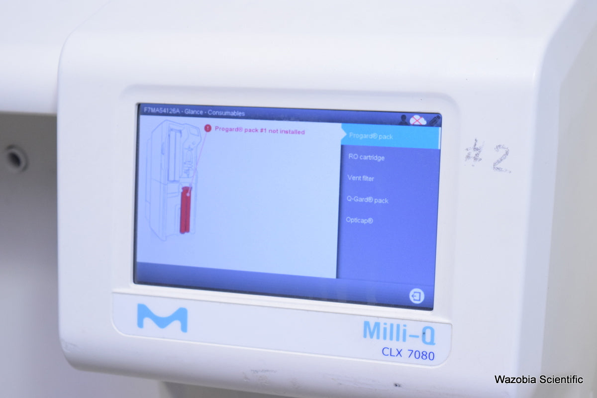 MILLIPORE MILLI-Q CLX 7080 WATER PURIFICATION SYSTEM ZAFS61080