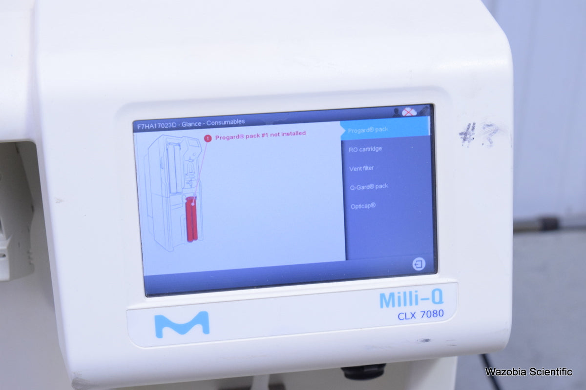 MILLIPORE MILLI-Q CLX 7080 WATER PURIFICATION SYSTEM ZAFS61080