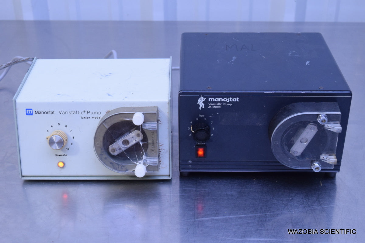 LOT OF 2 MANOSTAT VARISTALTIC PUMP JUNIOR JR MODEL 72-300-000