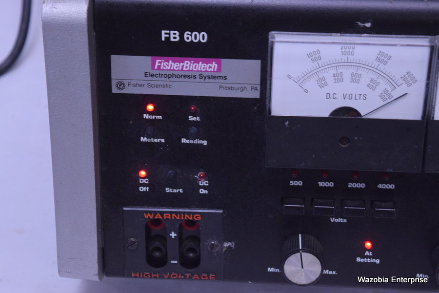 FISHER SCIENTIFIC FISHER BIOTECH ELECTROPHORESIS SYSTEMS FB600