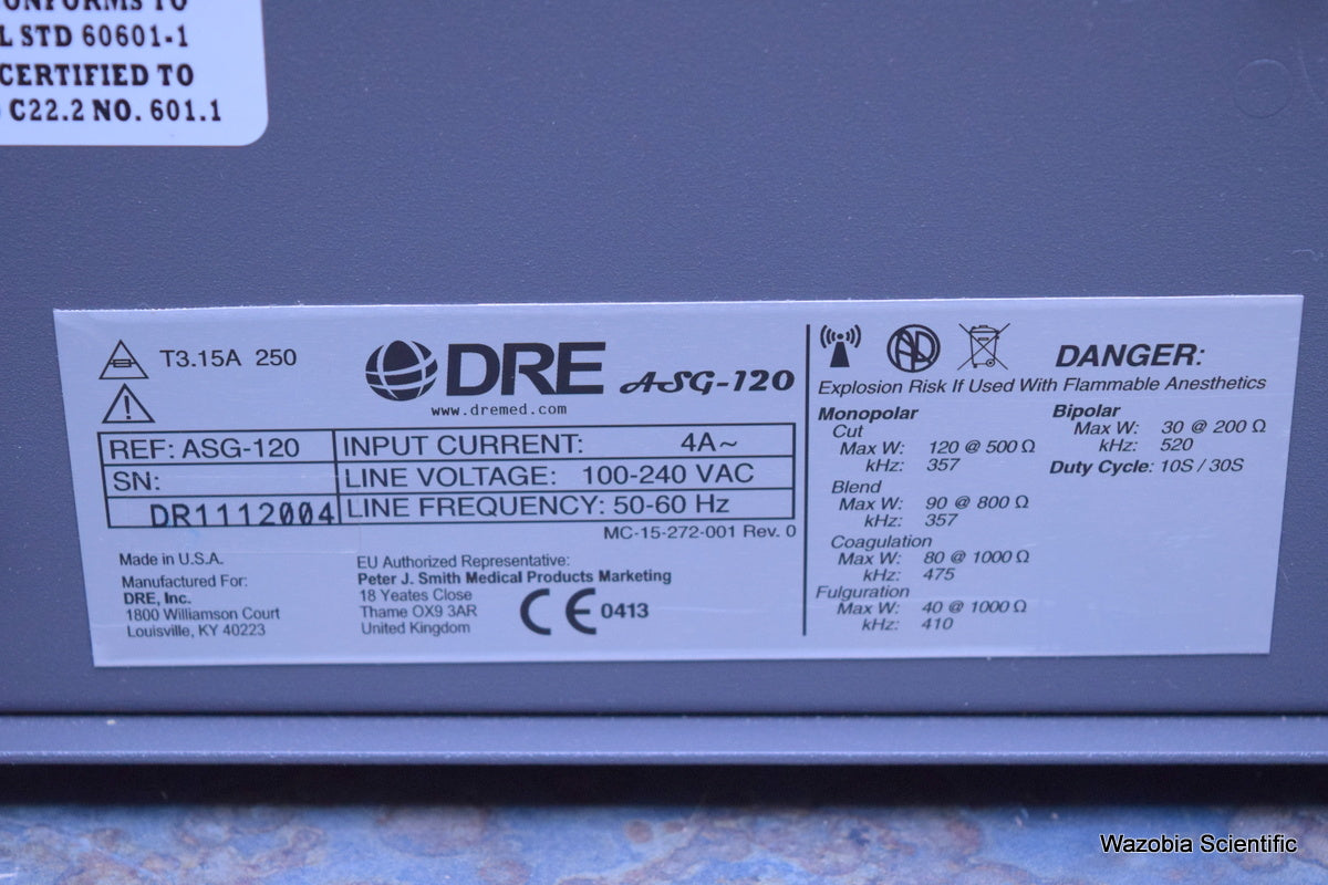 DRE ASG-120 ELECTROSURGICAL GENERATOR UNIT ESU