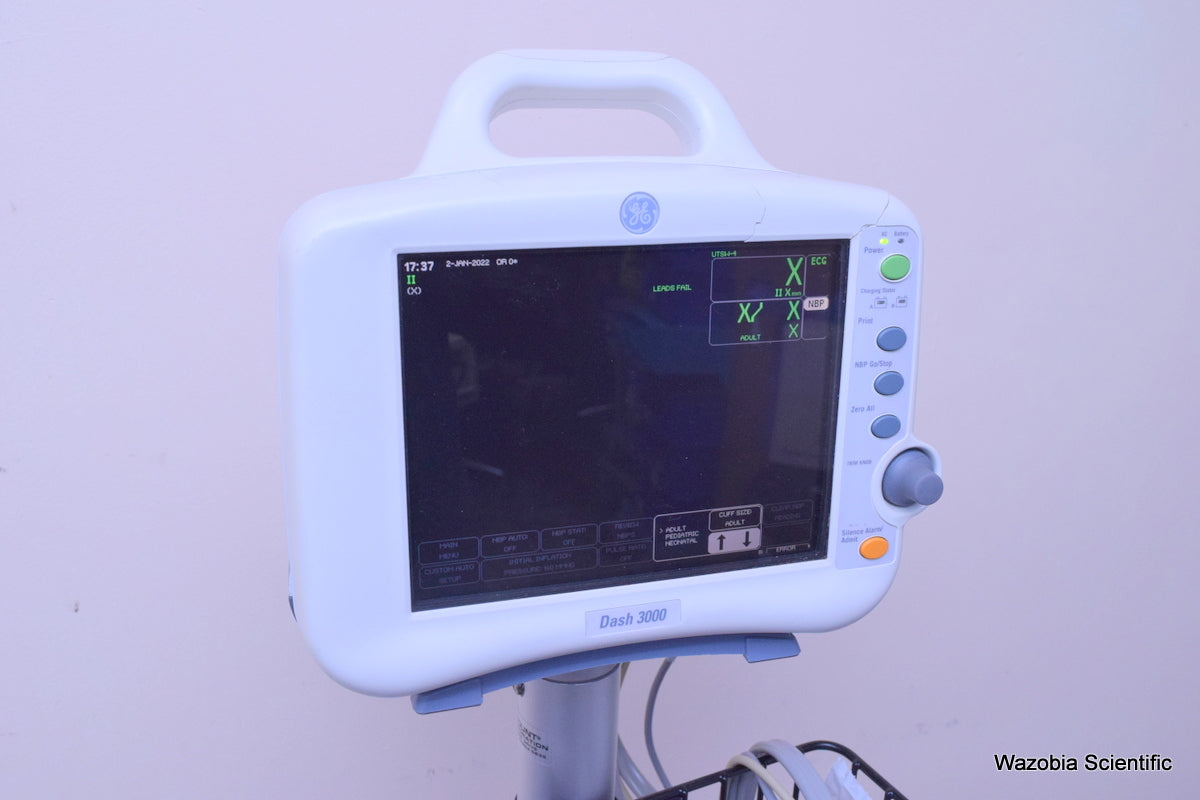 GE DASH 3000 VITAL SIGNS PATIENT MONITOR 420000-001