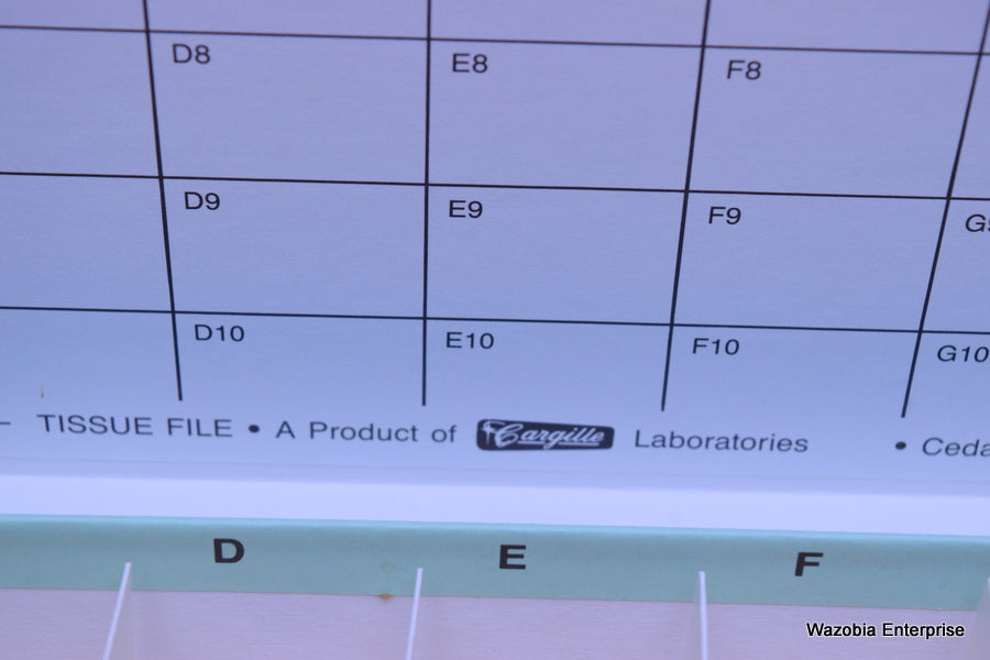 CARGILLE TISSUE FILE  HISTOLOGICAL EMBEDMENT BLOCK CATALOGING AND STORAGE SYSTEM
