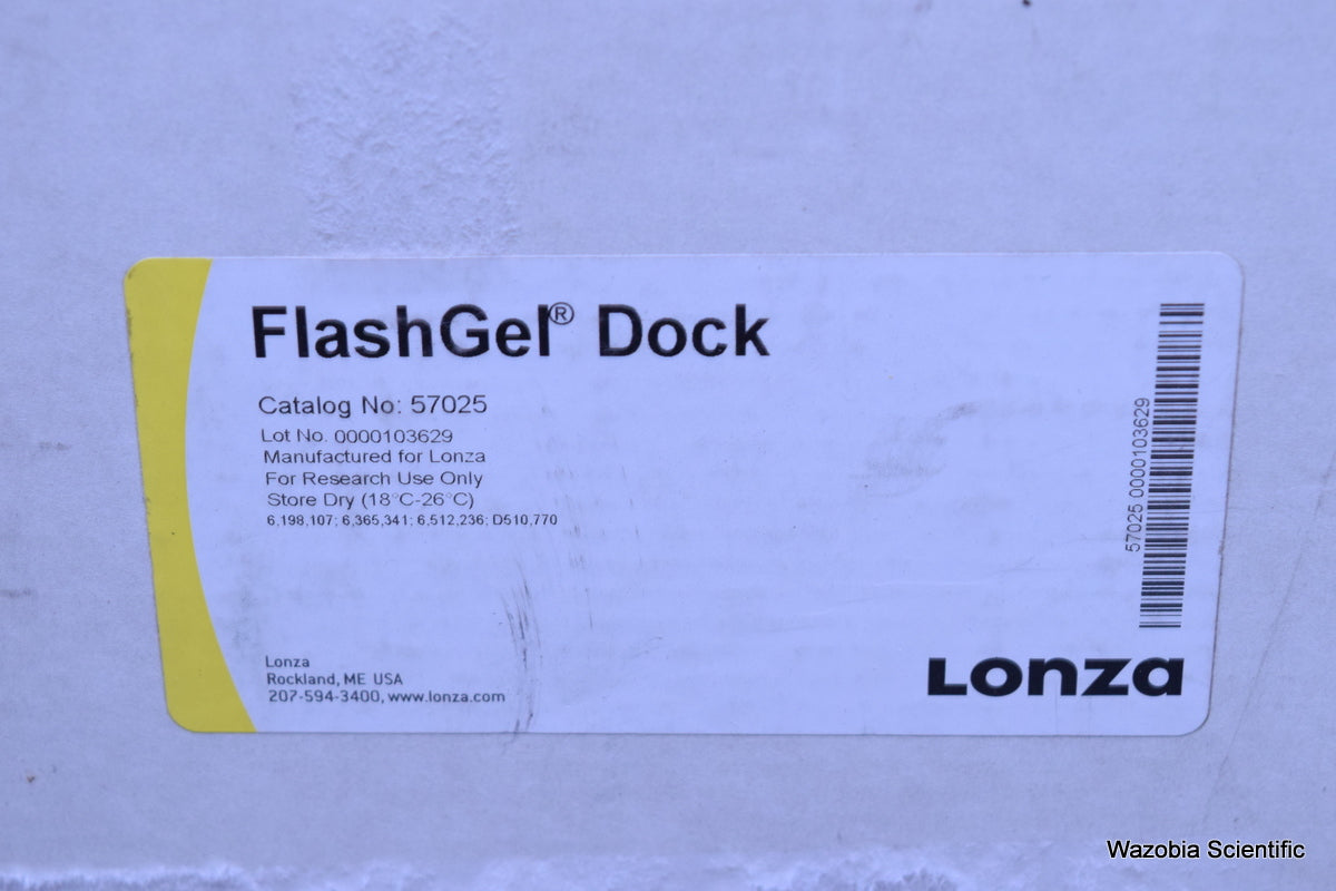 LONZA FLASHGEL DOCK 57025 ELECTROPHORESIS SYSTEM