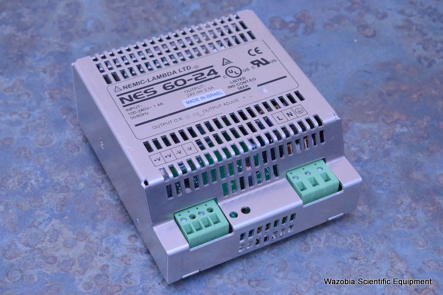 NEMIC-LAMBDA NES 60-24 POWER SUPPLY  INPUT 100-240V ~1.4A OUTPUT 24V-2.5A