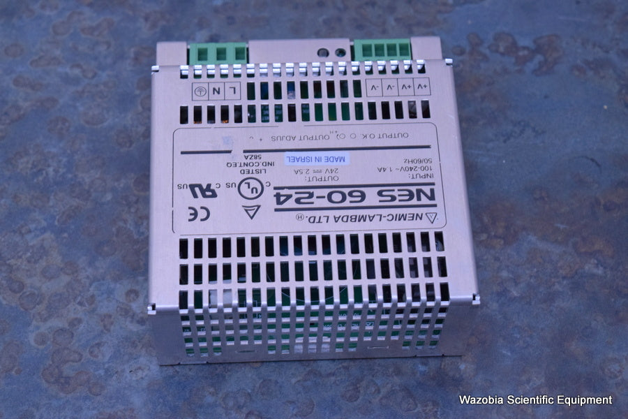 NEMIC-LAMBDA NES 60-24 POWER SUPPLY  INPUT 100-240V ~1.4A OUTPUT 24V-2.5A