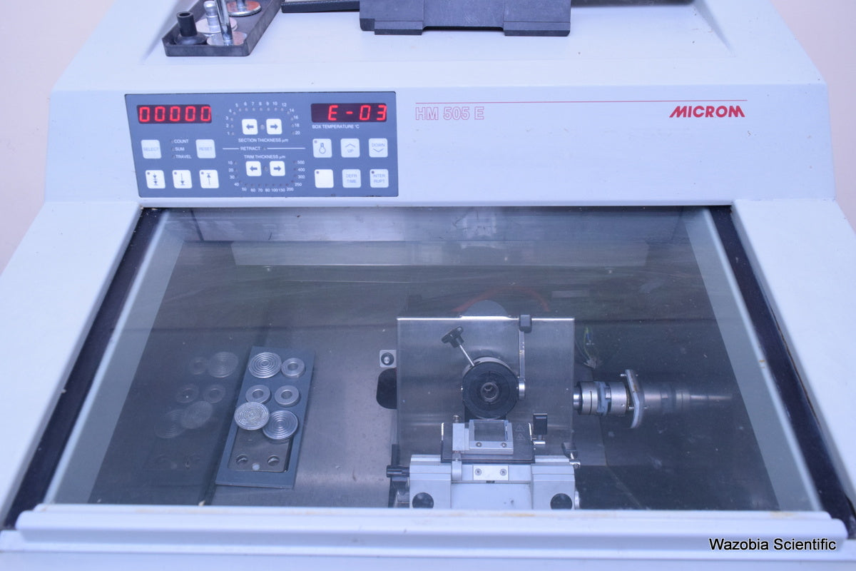 MICROM HM 505 E  EP CRYOSTAT MICROTOME 953800 505E HM505E HISTOLOGY PATHOLOGY