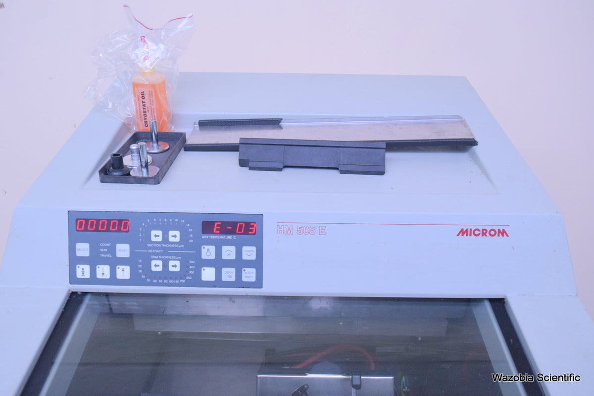 MICROM HM 505 E  EP CRYOSTAT MICROTOME 953800 505E HM505E HISTOLOGY PATHOLOGY