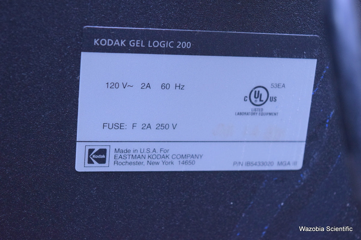 KODAK GEL LOGIC 200 IMAGING SYSTEM FOR MOLECULAR IMAGING