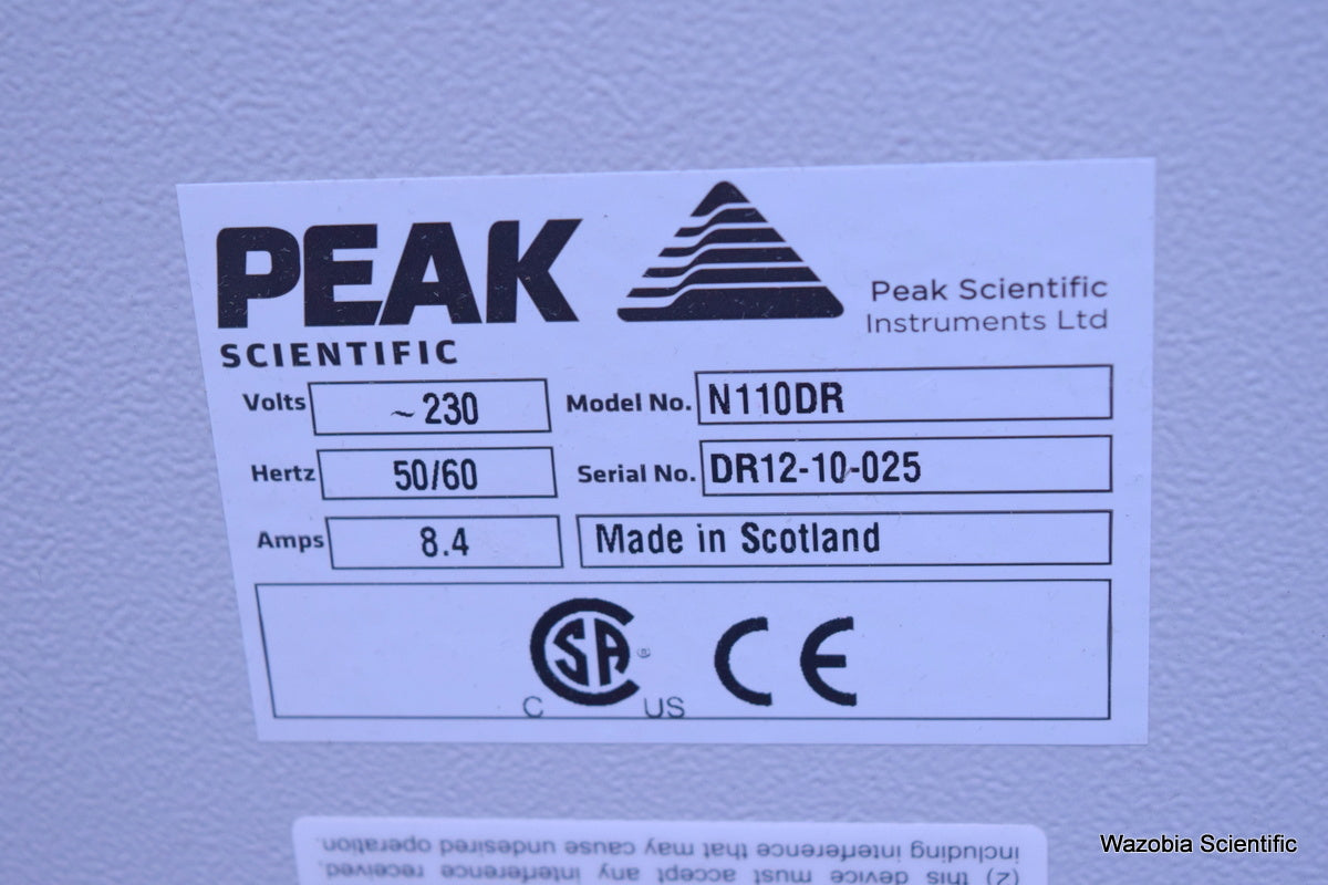 PEAK SCIENTIFIC NITROGEN GENERATOR N110DR