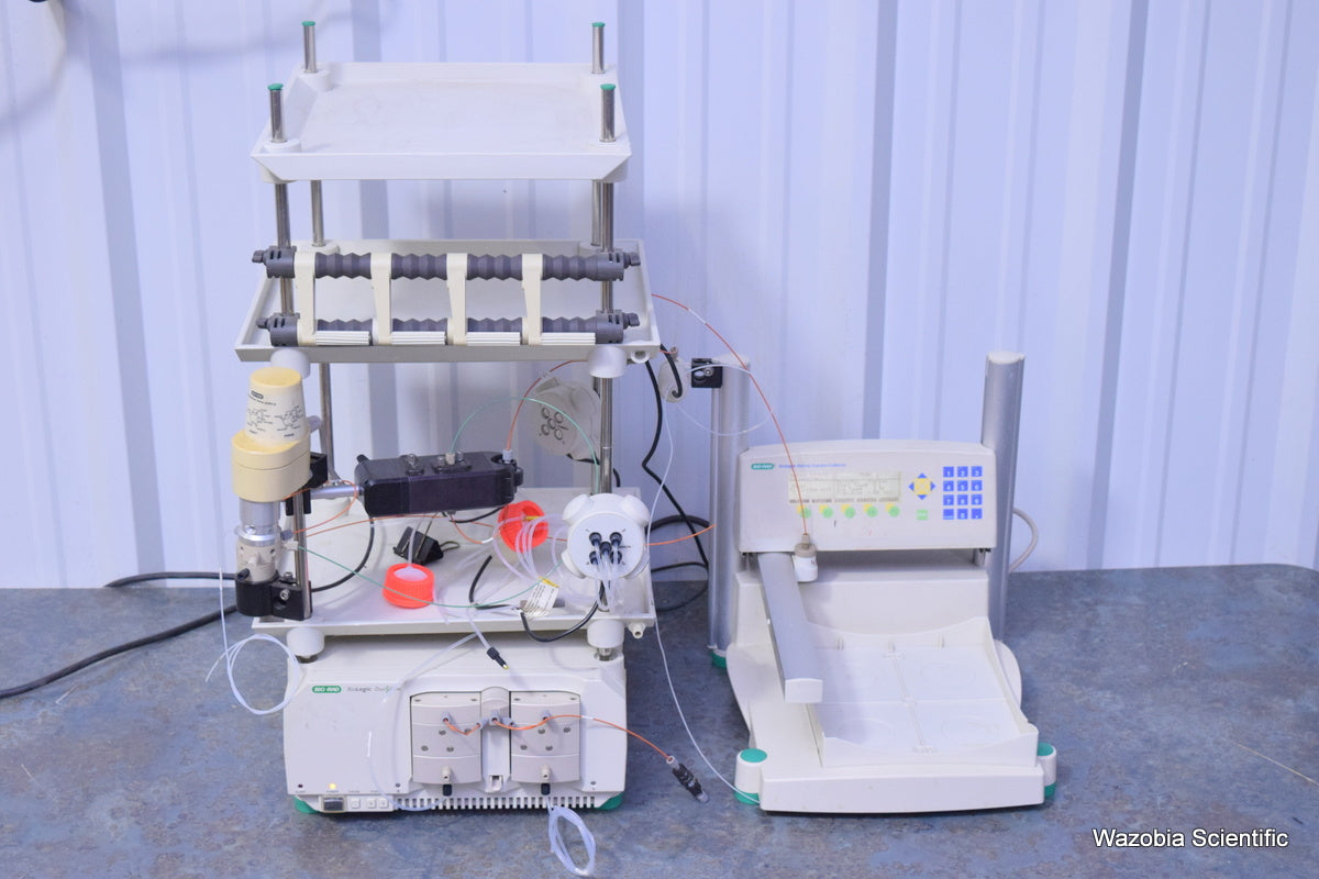 BIO-RAD BIOLOGIC DUOFLOW WITH BIOFRAC FRACTION COLLECTOR CHROMATOGRAPHY SYSTEM