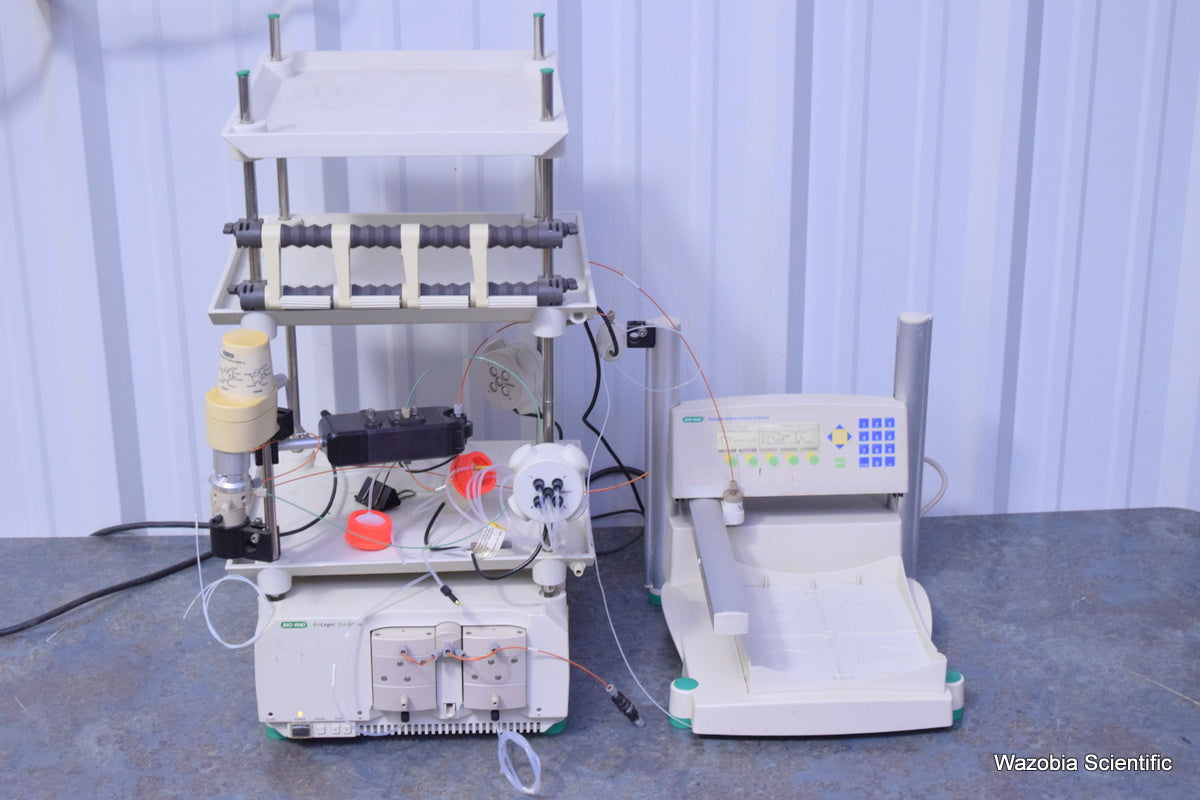 BIO-RAD BIOLOGIC DUOFLOW WITH BIOFRAC FRACTION COLLECTOR CHROMATOGRAPHY SYSTEM