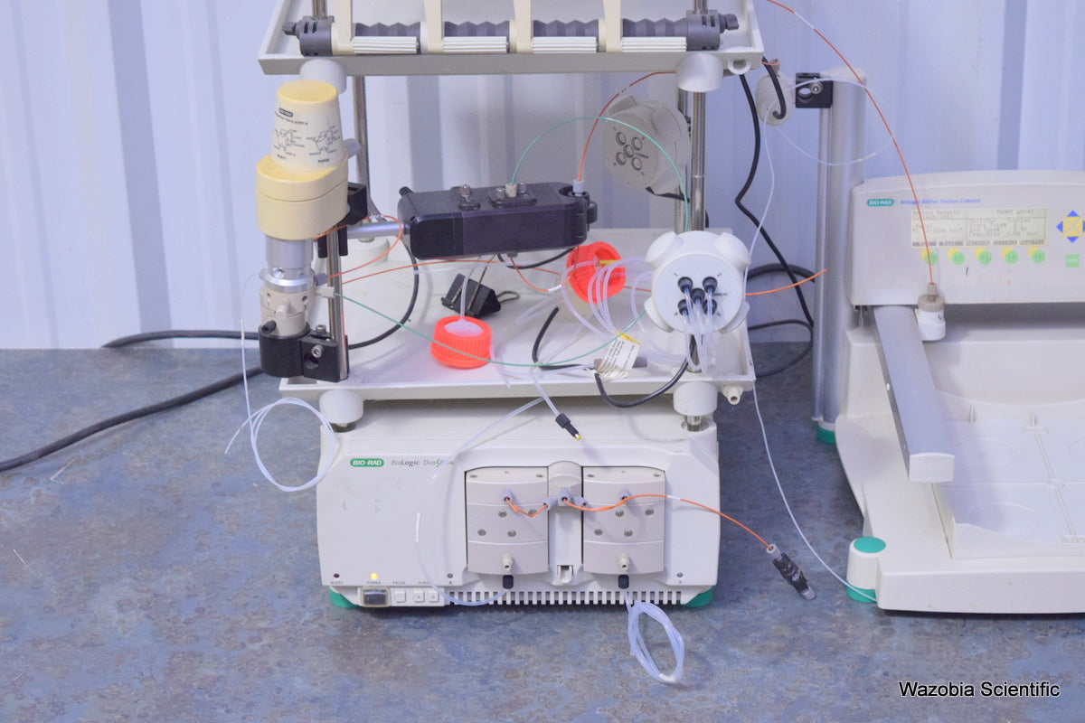 BIO-RAD BIOLOGIC DUOFLOW WITH BIOFRAC FRACTION COLLECTOR CHROMATOGRAPHY SYSTEM