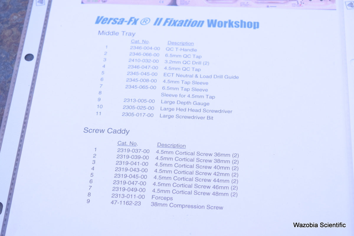 ZIMMER VERSA-FX II FEMORAL FIXATION SYSTEM  FRACTURE MANAGEMENT