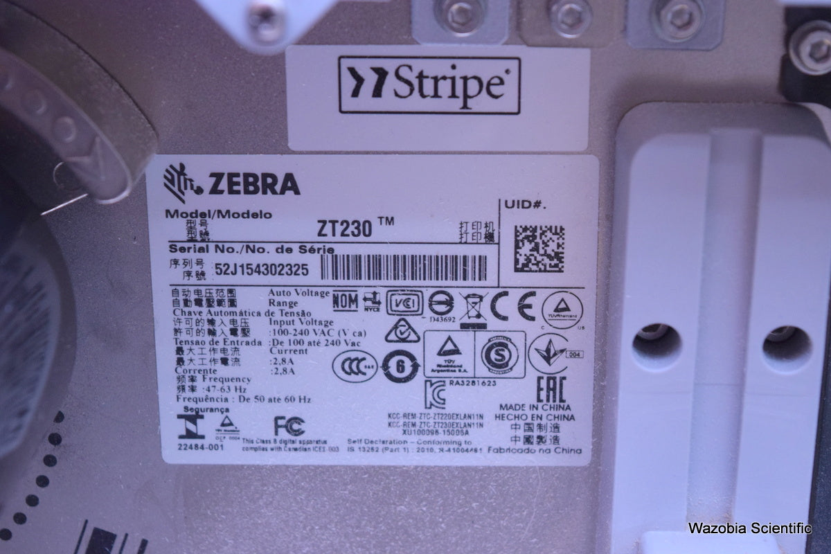 ZEBRA STRIPE ZT230  BARCODE THERMAL LABEL PRINTER