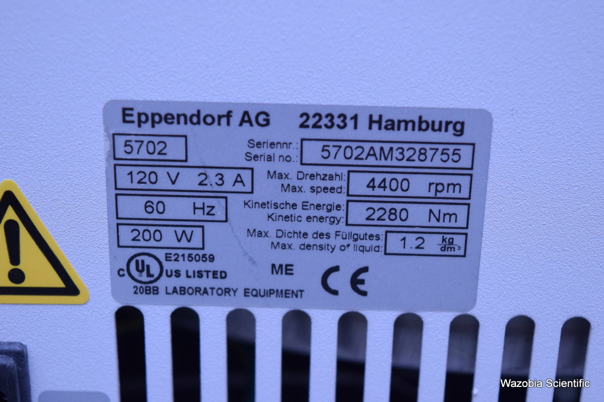 EPPENDORF 5702 LABORATORY CENTRIFUGE