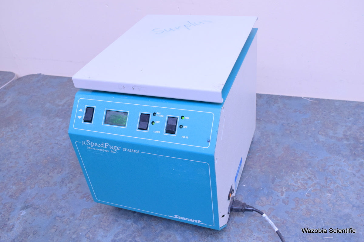 SAVANT USPEEDFUGE SFA13KA MICROCENTRIFUGE PLUS LABORATORY CENTRIFUGE WITH RSR-40