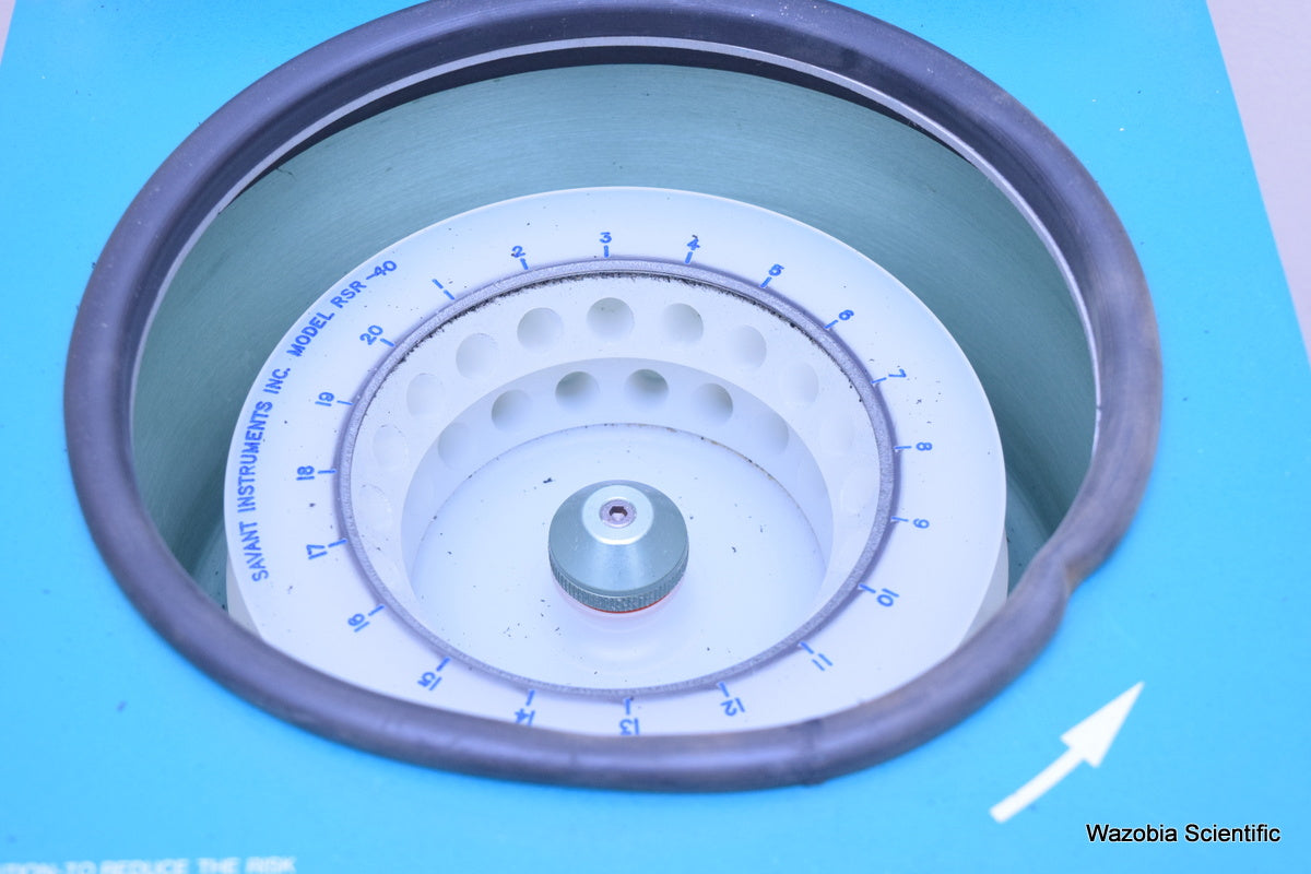 SAVANT USPEEDFUGE SFA13KA MICROCENTRIFUGE PLUS LABORATORY CENTRIFUGE WITH RSR-40