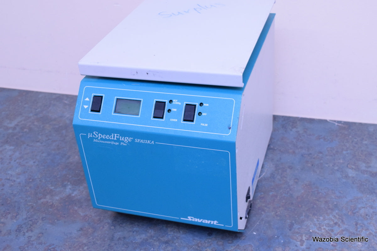 SAVANT USPEEDFUGE SFA13KA MICROCENTRIFUGE PLUS LABORATORY CENTRIFUGE WITH RSR-40