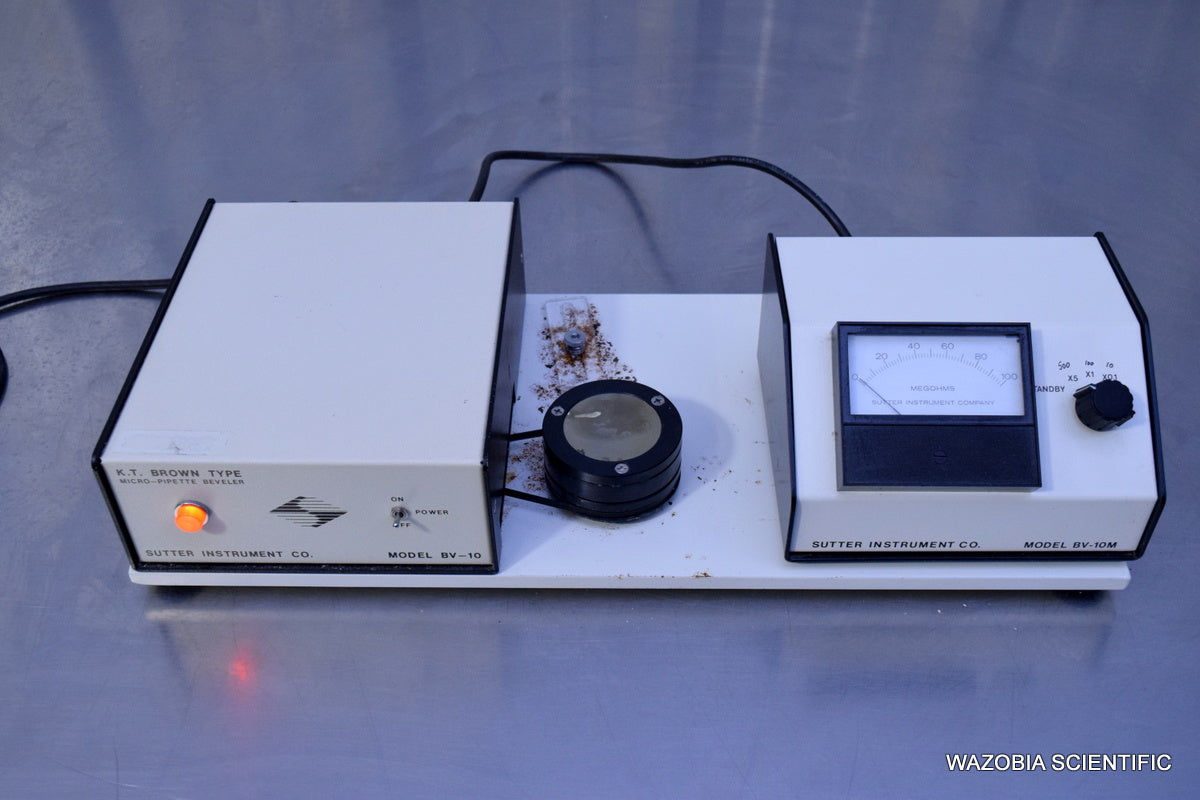 SUTTER INSTRUMENTS K.T BROWN TYPE MICRO PIPETTE BEVELER BV-10 BV-10M MICROELECTR
