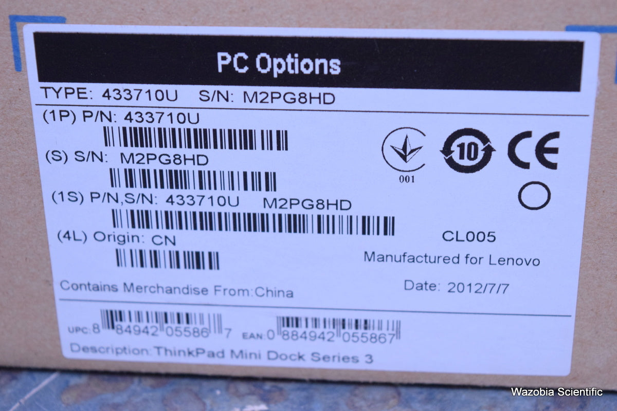 LENOVO 433710U THINKPAD MINI DOCK SERIES 3