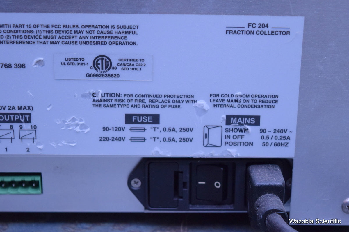 GILSON FRACTION COLLECTOR FC 204  FOR HPLC