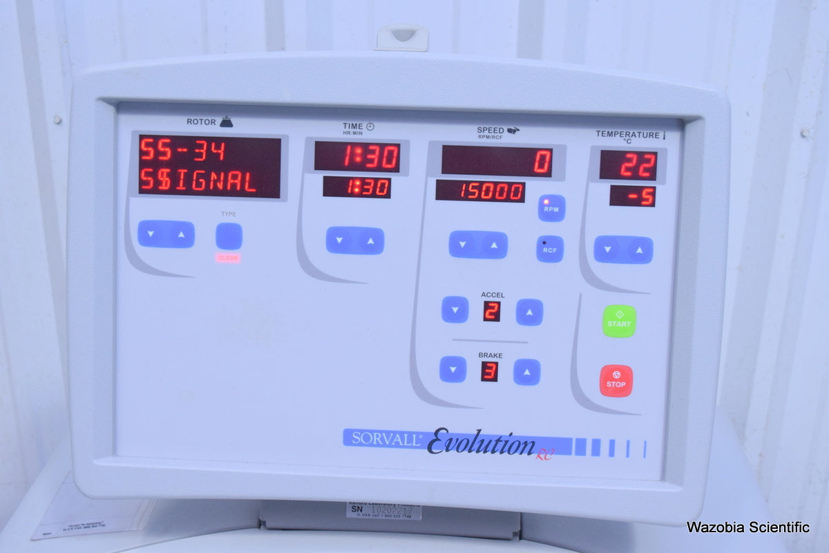 SORVALL EVOLUTION RC REFRIGERATED CENTRIFUGE WITH SS-34 ROTOR