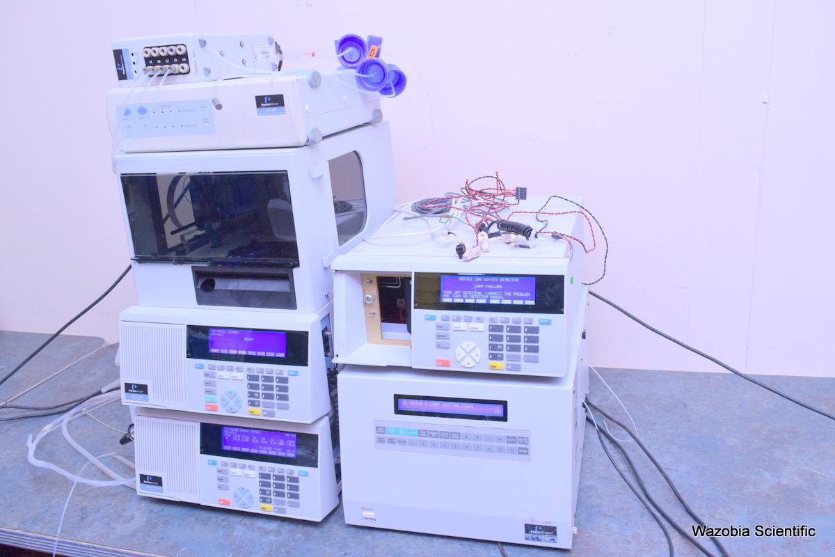 PERKIN ELMER SERIES 200 HPLC FLUORESCENCE UV VIS DETECTOR PUMP AUTOSAMPLER NCI 9