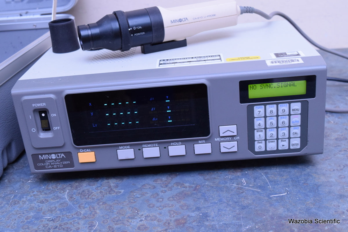 MINOLTA DISPLAY COLOR ANALYZER CA-210 WITH U-PROBE LUMINANCE CDM2