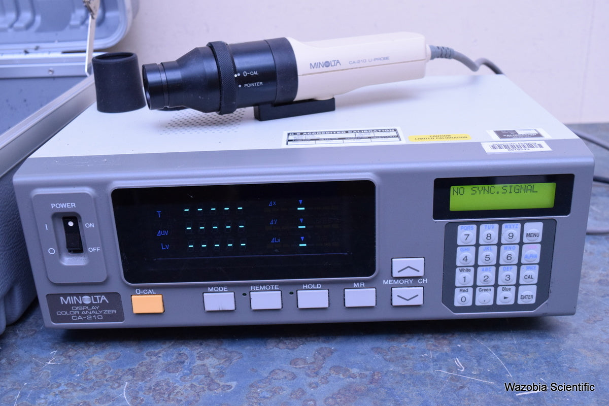 MINOLTA DISPLAY COLOR ANALYZER CA-210 WITH U-PROBE LUMINANCE CDM2