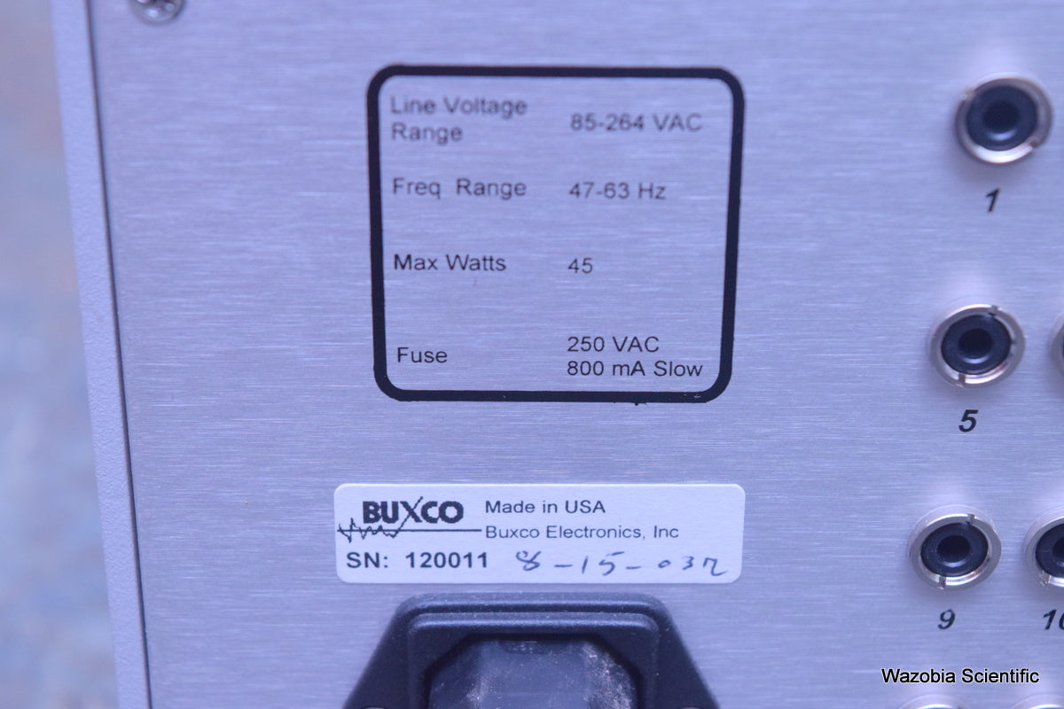 BUXCO MAX II STRAIN-GAGE PREAMPLIFIER WITH ADA-PC ADAPTER ADP-2003