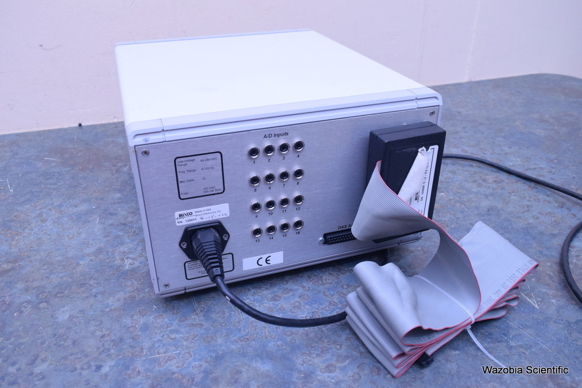 BUXCO MAX II STRAIN-GAGE PREAMPLIFIER WITH ADA-PC ADAPTER ADP-2003