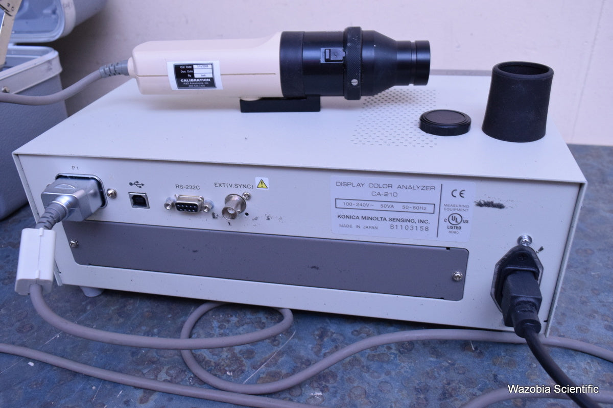 MINOLTA DISPLAY COLOR ANALYZER CA-210 WITH U-PROBE LUMINANCE CDM2