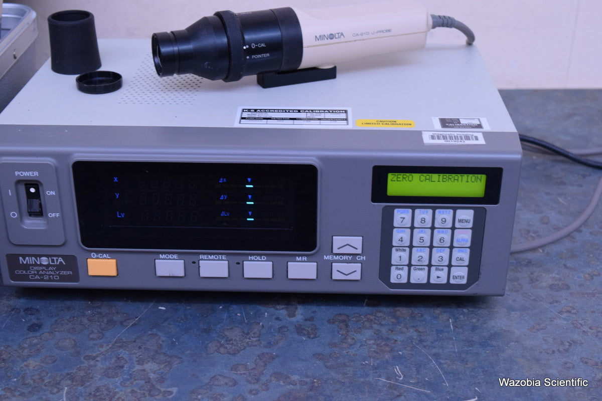 MINOLTA DISPLAY COLOR ANALYZER CA-210 WITH U-PROBE LUMINANCE CDM2