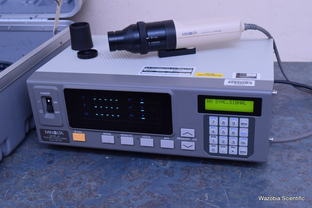 MINOLTA DISPLAY COLOR ANALYZER CA-210 WITH U-PROBE LUMINANCE CDM2