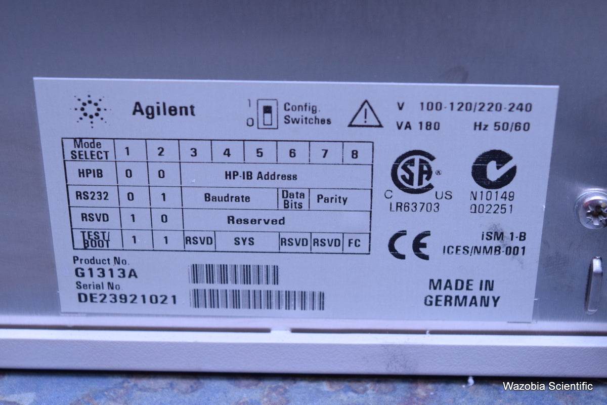 AGILENT 1100 G1313A ALS AUTOSAMPLER  HPLC