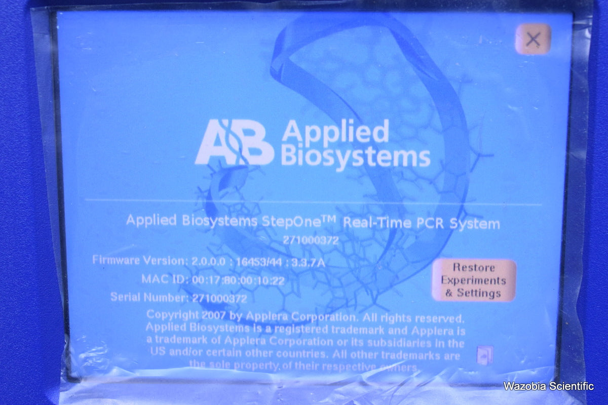 AB APPLIED BIOSYSTEMS STEPONE REAL-TIME PCR SYSTEM 4369074