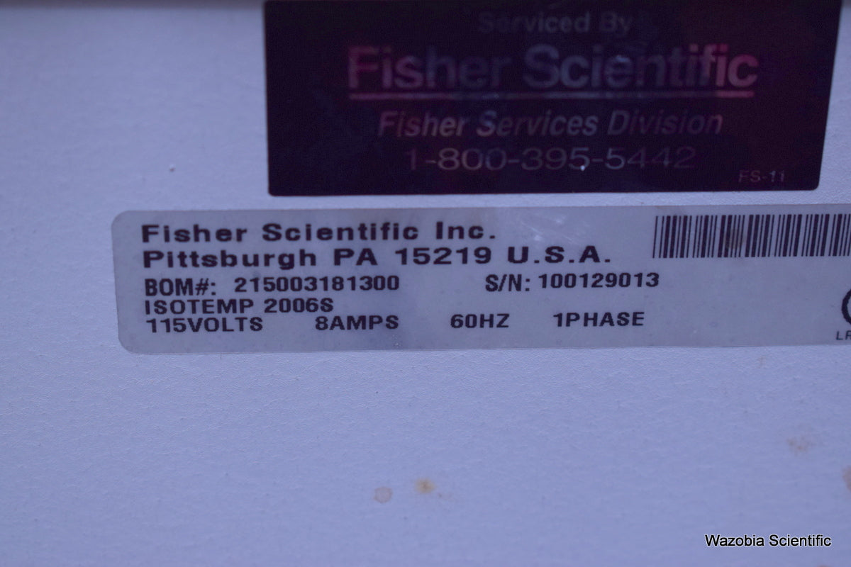 FISHER SCIENTIFIC ISOTEMP 2006S CIRCULATING BATH 215003181300