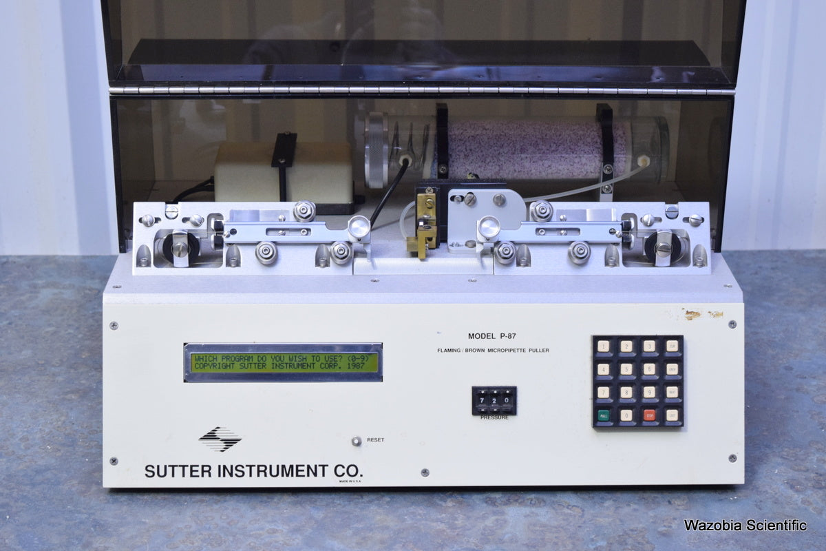 SUTTER INSTRUMENT MODEL P-87 FLAMING BROWN MICROPIPETTE PULLER