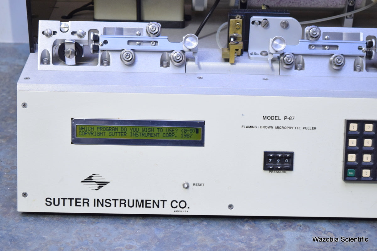 SUTTER INSTRUMENT MODEL P-87 FLAMING BROWN MICROPIPETTE PULLER