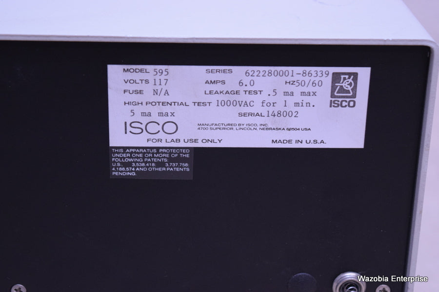 ISCO ELECTROPHORESIS POWER SUPPLY MODEL 595