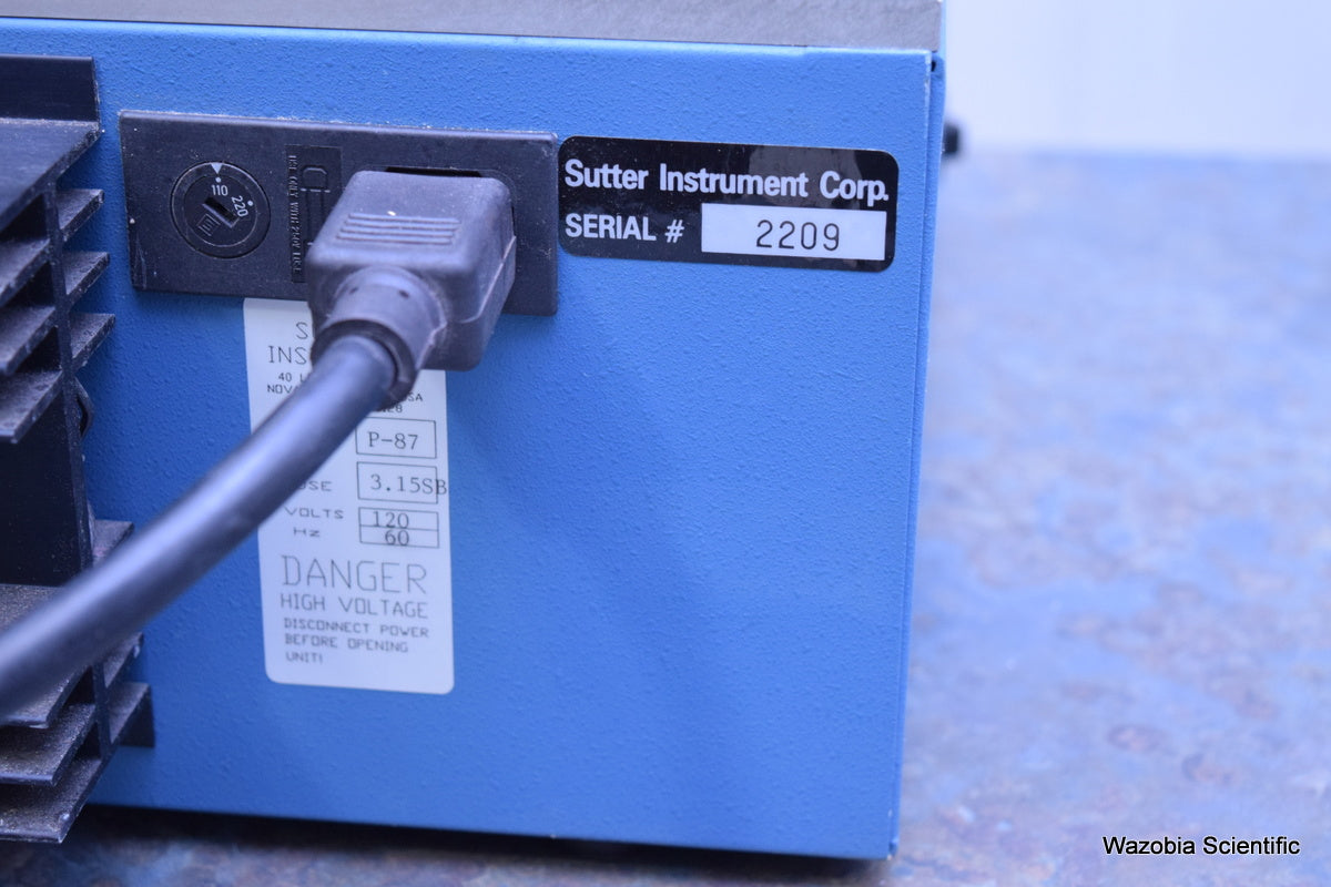 SUTTER INSTRUMENT MODEL P-87 FLAMING BROWN MICROPIPETTE PULLER