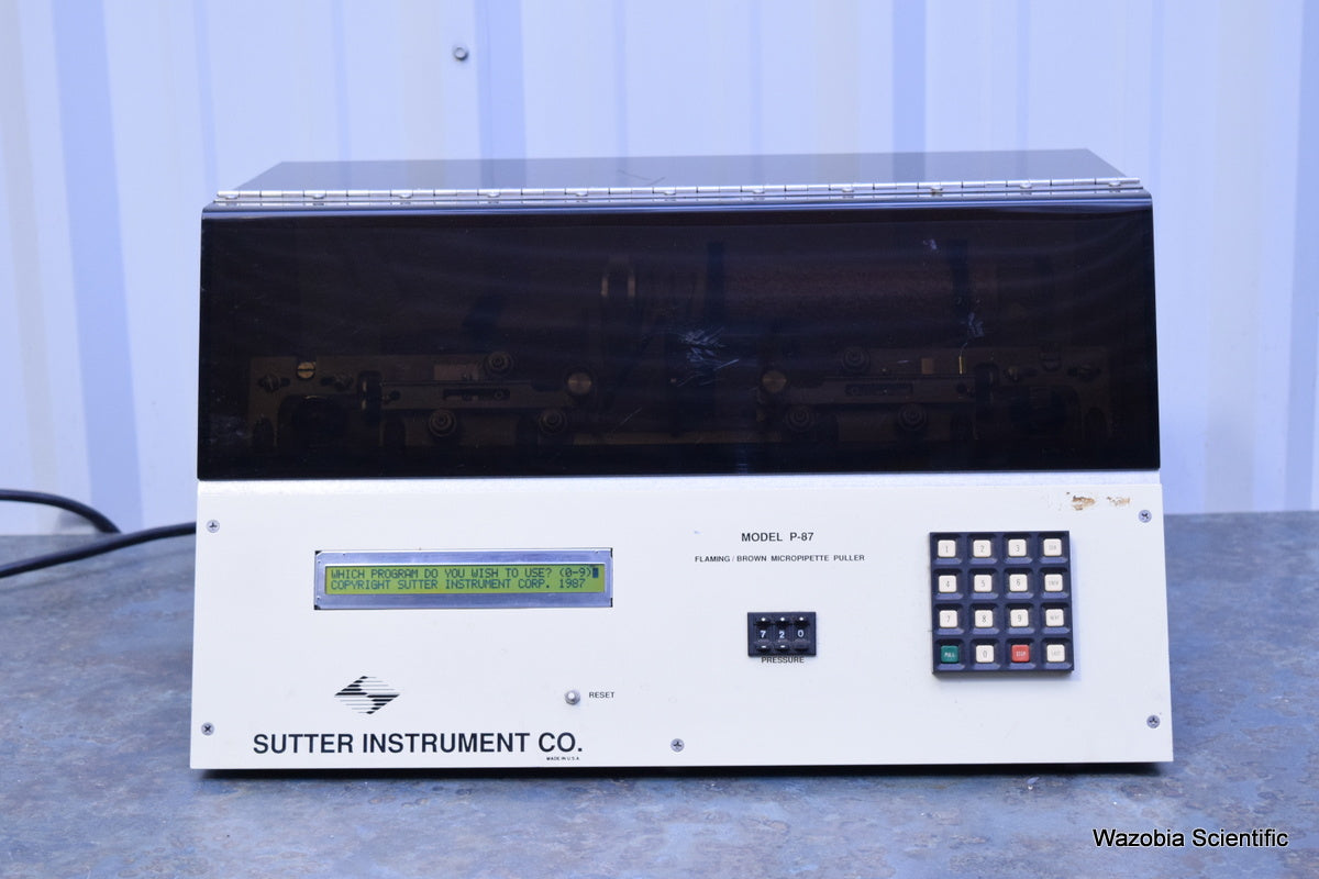 SUTTER INSTRUMENT MODEL P-87 FLAMING BROWN MICROPIPETTE PULLER