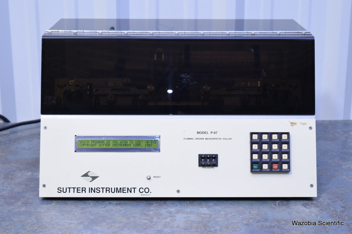 SUTTER INSTRUMENT MODEL P-87 FLAMING BROWN MICROPIPETTE PULLER