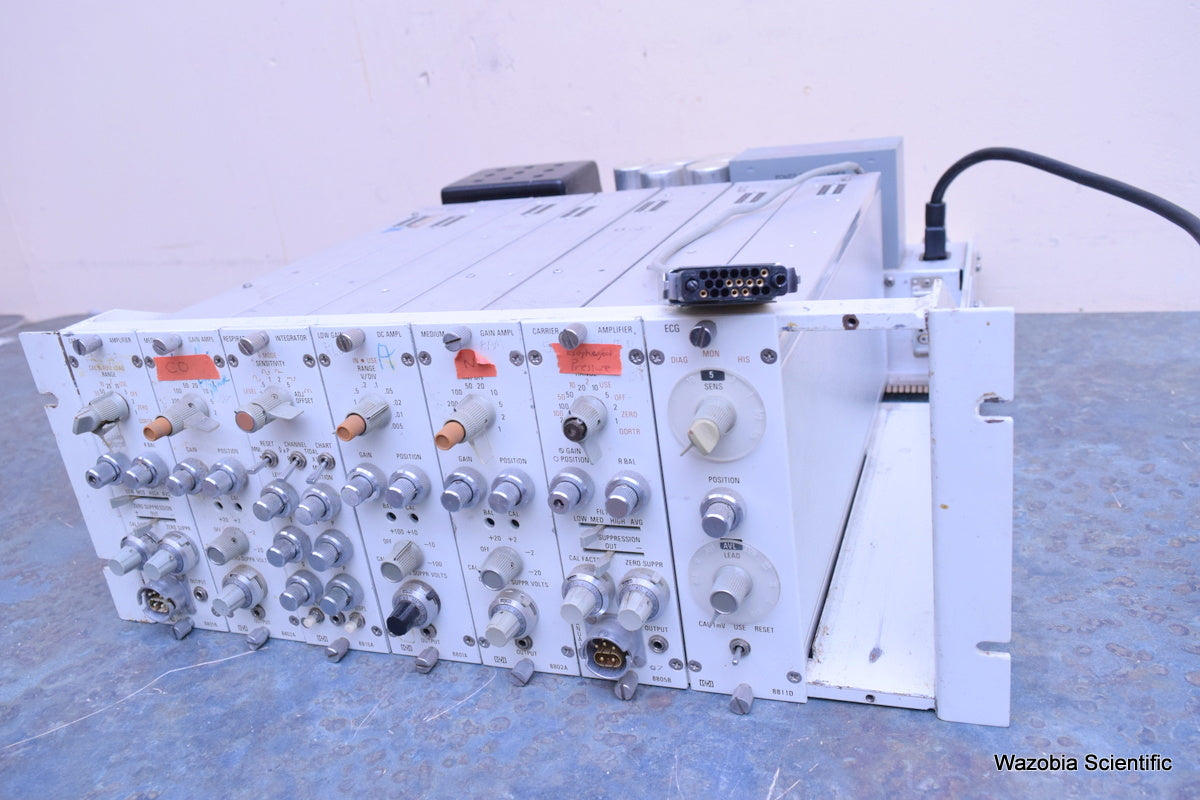 HP 7758A RECORD AMPLIFIER 8805B MEDIUM GAIN 8802A ECG 8811D LOW 8801A INTEGRATOR