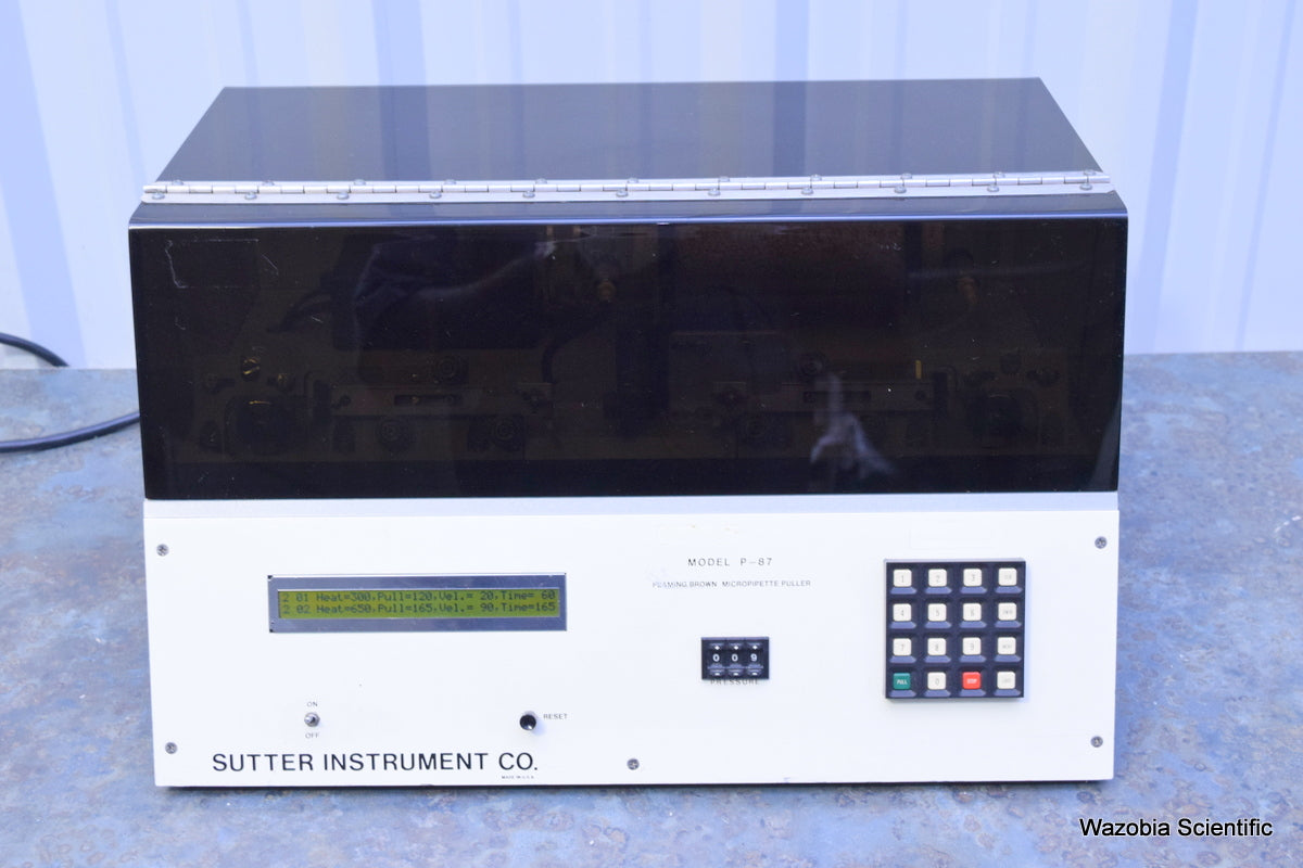 SUTTER INSTRUMENT MODEL P-87 FLAMING BROWN MICROPIPETTE PULLER