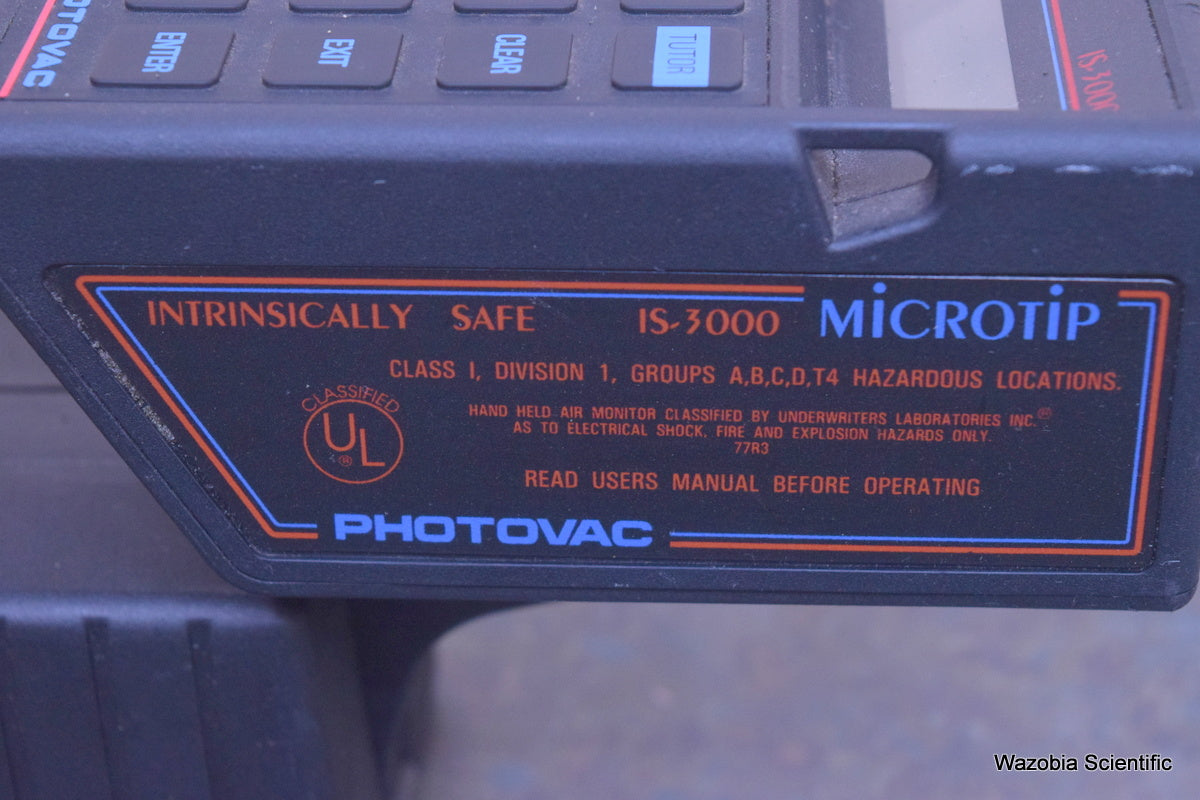 PHOTOVAC MICROTIP INTRINSICALLY SAFE IS-3000 HAND HELD AIR ANALYZER