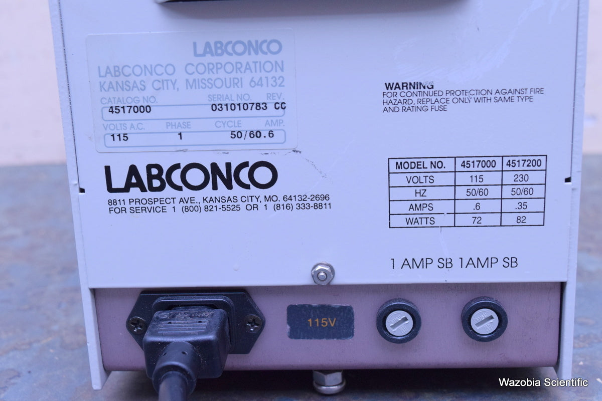 LABCONCO AUTO DENSI-FLOW 4517000 DENSITY GRADIENT FRACTIONATOR PRESITALTIC PUMP