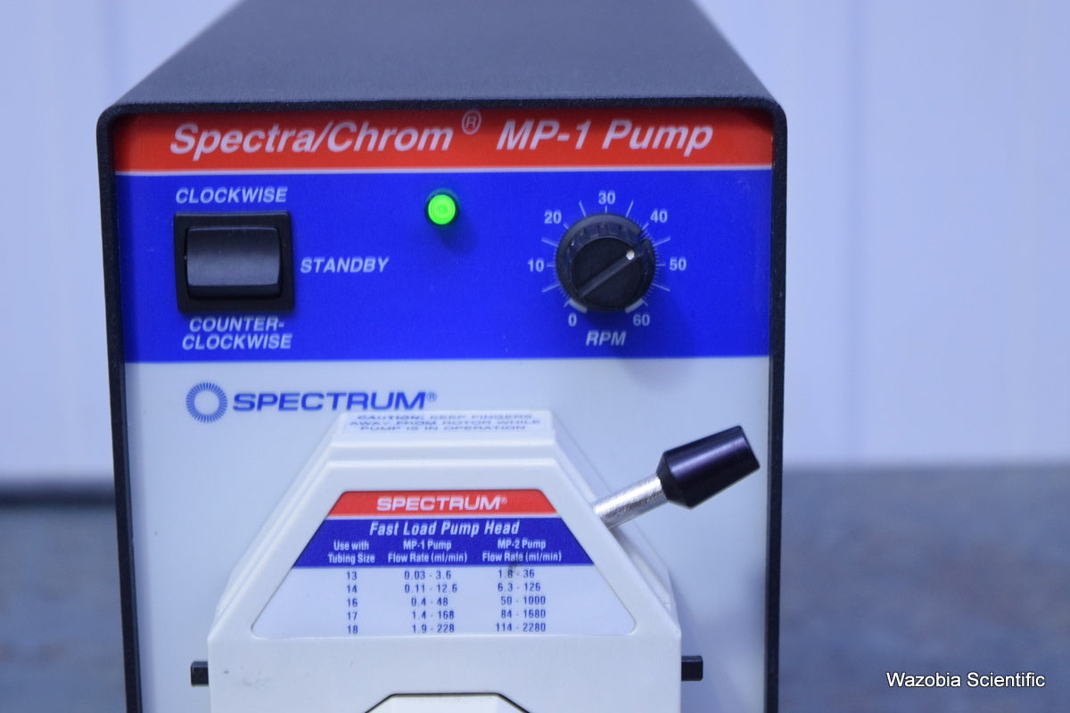 SPECTRUM SPECTRA CHROM MP-1 PUMP 124868 PERISTALTIC PUMP